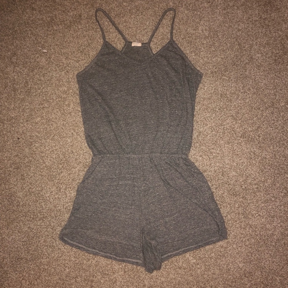 Gray casual romper